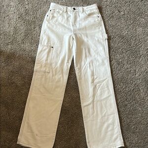 cream/white cargo pants